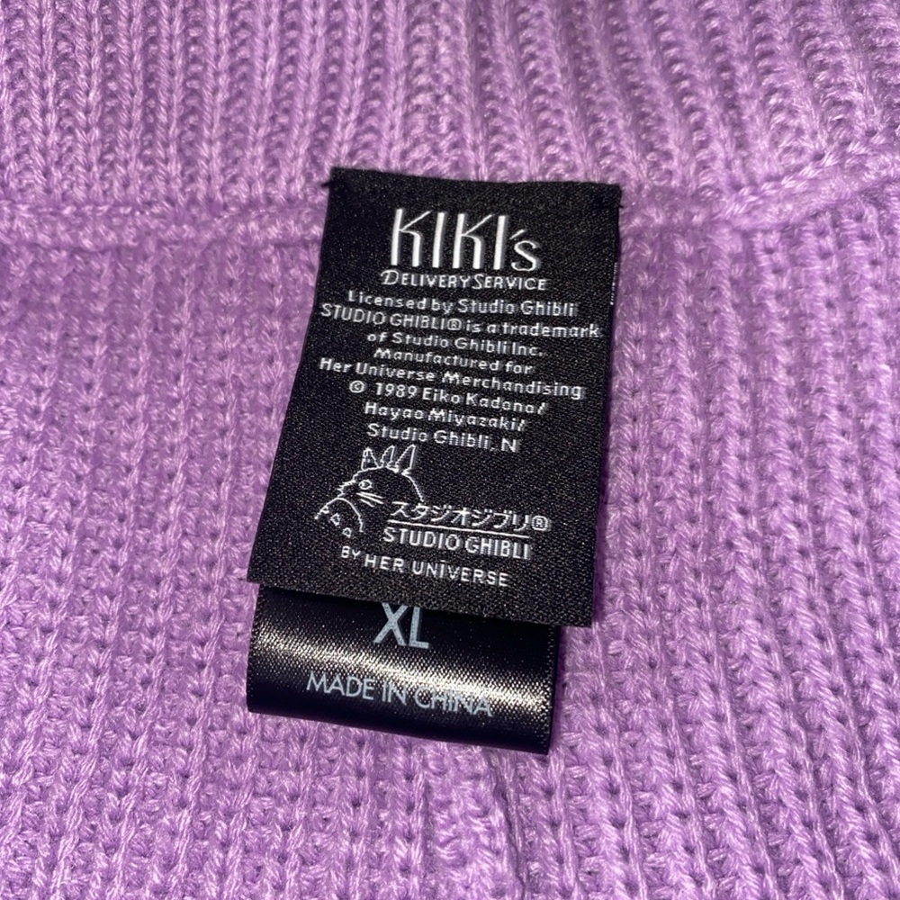 Kiki’s Delivery Service Studio Ghibli Knit Short Shorts Womens XL Whimsy New - Picture 3 of 8